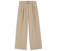 HUGO Straight-Fit Hose mit goldfarbener Karabiner-Kette - Style Henesa-2-W, 50557331 Hellbeige 34