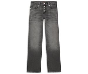 HUGO Straight-Fit Jeans aus grauem Denim mit geknöpftem Eingriff - Style Gilissi_5, 50559124 Hellgrau 31/34