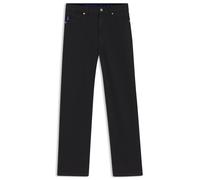 HUGO Straight-Fit Jeans aus schwarzem Stretch-Denim - Style Elyah_B, 50520606 Schwarz 27/30
