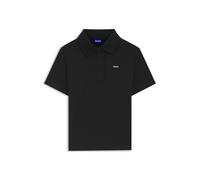 HUGO Strick-Polo aus Stretch-Baumwoll-Piqué mit Logo-Badge - Style Dapolette_B, 50575566 Schwarz XS