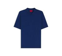 HUGO Strick-Poloshirt mit verdeckter Knopfleiste - Style San Peter-CV, 50536672 Blau XXL