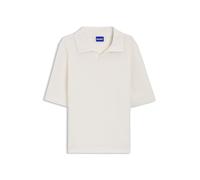 HUGO Spero Knitted Polo Open White Weiß L