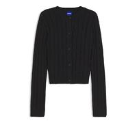 HUGO Strickjacke mit Zopfmuster und Knopfleiste - Style Sbradina_B, 50569616 Schwarz S