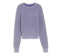 HUGO Strickpullover aus Baumwolle mit Happy HUGO Logo - Style Slipery_B, 50554206 Lila XS