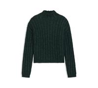 HUGO Strickpullover mit Ripp-Struktur - Style Safineyny, 50550210 Dunkelgrün S