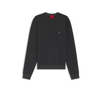 HUGO Strickpullover mit Stacked-Logo - Style Setal, 50553610 Dunkelgrau XL