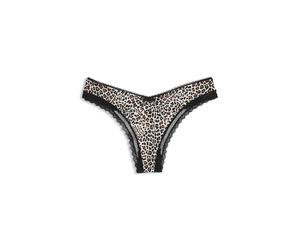 HUGO String aus elastischer Mikrofaser mit Spitzenbesatz - Style THONG UNIQUE, 50545732 Gemustert XS