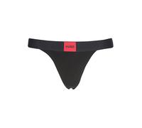 HUGO Tanga aus Stretch-Baumwolle mit rotem Logo-Label - Style STRING RED LABEL, 50492326 Schwarz XS