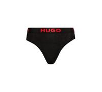 HUGO String mit Logo-Bund in Black, Größe XS