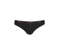 String HUGO UNDERWEAR "ID", Damen, Gr. S, schwarz 001, Jersey, Obermaterial: 93% Baumwolle, 7% Elasthan, körpernah, Unterhosen String, aus Stretch-Baumwolle mit Logos am Bund (46773944-S) schwarz 001
