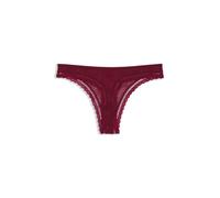 HUGO String mit Spitzenbesatz und Script-Logos - Style LACY THONG, 50566801 Dunkelrot S