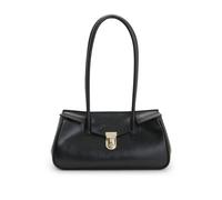 HUGO Strukturierte Umhängetasche aus genarbtem Kunstleder - Style Quinley_SMShould.Bag, 50573452 Schwarz ONESI