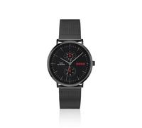HUGO Style Schwarz beschichtete Uhr mit Mesh-Armband - Style #STYLE, 58733331 Dunkelgrau ONESI