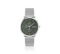 HUGO Style silberfarbene Uhr mit grünem Zifferblatt - Style #STYLE, 58733317 Silberfarben ONESI