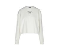 HUGO Blue Regular Fit Sweatshirt aus reiner Baumwolle Modell 'DAMASWEE_B_1' in Ecru, Größe M