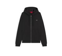 HUGO Relaxed-Fit Kapuzenjacke aus Baumwoll-Terry - Style Dapozip, 50548651 Schwarz S