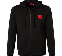 HUGO Sweatjacke Herren Regular Fit Baumwolle schwarz, XXL