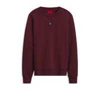 HUGO Sweatshirt aus Baumwoll-Mix mit Stack-Logo-Aufnäher - Style Dettil, 50533689 Dunkelrot L