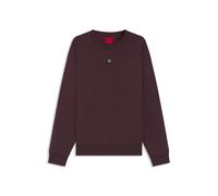 HUGO Sweatshirt aus Baumwoll-Mix mit Stack-Logo-Aufnäher - Style Dettil, 50533689 Dunkelrot XL