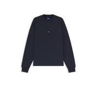 HUGO Sweatshirt aus Baumwoll-Terry mit blauem Logo-Label - Style Nedro, 50522359 Dunkelblau XXL