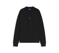 HUGO Sweatshirt aus Baumwoll-Terry mit blauem Logo-Label - Style Nedro, 50522359 Schwarz XXL