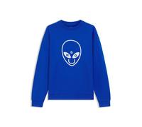 HUGO Sweatshirt aus Baumwoll-Terry mit Logo-Artwork - Style Nixalien, 50560053 Blau M