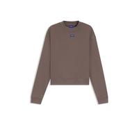 HUGO Sweatshirt aus Baumwoll-Terry mit Logo-Badge - Style Delessa_B_1, 50534344 Braun L