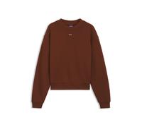 HUGO Sweatshirt aus Baumwoll-Terry mit Logo-Badge - Style Delessa_B_1, 50534344 Braun XS