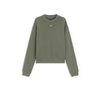 HUGO Sweatshirt aus Baumwoll-Terry mit Logo-Badge - Style Delessa_B_1, 50534344 Grün L