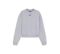 HUGO Sweatshirt aus Baumwoll-Terry mit Logo-Badge - Style Delessa_B_1, 50534344 Hellgrau XXL