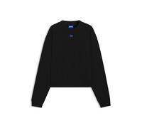 HUGO Sweatshirt Delessa_B_1 aus Baumwoll-Terry mit Logo-Badge Damen Schwarz XL