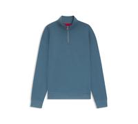 HUGO Sweatshirt aus Baumwoll-Terry mit Reißverschluss am Kragen und Logo - Style Durty244, 50525881 Blau S
