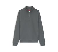 HUGO Sweatshirt aus Baumwoll-Terry mit Reißverschluss am Kragen und Logo - Style Durty244, 50525881 Grau XXL