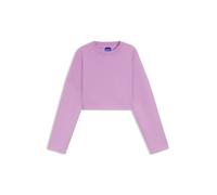 HUGO Sweatshirt aus Baumwolle in Cropped-Länge mit Logo-Print - Style Derissa_B, 50545035 Hellrosa XL