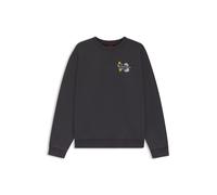 HUGO Sweatshirt aus Baumwolle mit Blumen-Artwork - Style Classic crew_7, 50561052 Schwarz XL