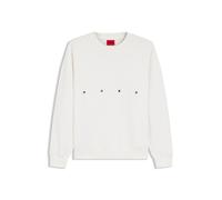 HUGO Sweatshirt aus Baumwolle mit Logo-Stickerei und Grafik-Print - Style Darislong, 50563465 Natur XS