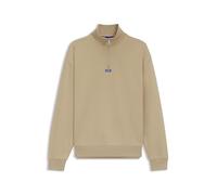HUGO Sweatshirt aus Baumwoll-Terry mit Troyerkragen - Style Neeler, 50522367 Beige XL