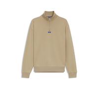 HUGO Sweatshirt aus Baumwolle mit Troyerkragen - Style Neeler, 50522367 Beige XXXL