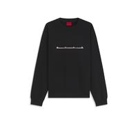 HUGO Sweatshirt aus Baumwolle mit weit gesetztem Logo-Print - Style Datrisweat, 50568124 Schwarz S