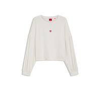 HUGO Sweatshirt aus Stretch-Modal mit Herz-Logo - Style HUGO HEART_TOP, 50566668 White L