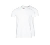 HUGO T-Shirts Herren Slim Fit Kurzarm Rundhals Baumwolle weiß, S