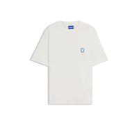HUGO T-Shirt aus Baumwoll-Frottee mit Happy HUGO Logo - Style Nagutee, 50557808 Natur L