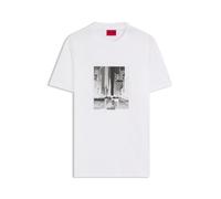 HUGO T-Shirt aus Baumwoll-Jersey mit Artwork-Print - Style Deyss, 50553755 Weiß M