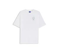 Hugo Oversized 10279034 Blue Kurzarm-t-shirt L White