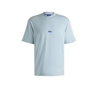 HUGO T-Shirt aus Baumwoll-Jersey mit blauem Logo-Aufnäher - Style Nieros, 50509991 Hellblau XXL