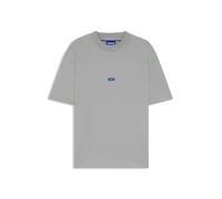 Hugo Blue Regular Fit T-Shirt aus reiner Baumwolle Modell 'NIEROS' in Mittelgrau, Größe S