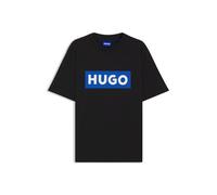 HUGO T-Shirt aus Baumwoll-Jersey mit blauem Logo-Print - Style Nico, 50522376 Schwarz XXL