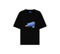 HUGO T-Shirt aus Baumwoll-Jersey mit Eis-am-Stiel Artwork - Style Noglasy, 50560049 Schwarz XXL