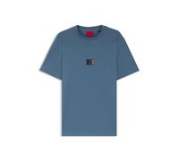 HUGO T-Shirt aus Baumwoll-Jersey mit Farbverlauf-Logo-Label - Style Danotie, 50553124 Blau XS