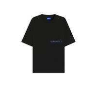 T-Shirt HUGO BLUE "Nogoste", Damen, Gr. XL, schwarz001, Single Jersey, Obermaterial: 100% Baumwolle, unifarben, regular fit normal, Rundhals, Shirts T-Shirt, Rundhalsausschnitt, regular fit, Brusttasc